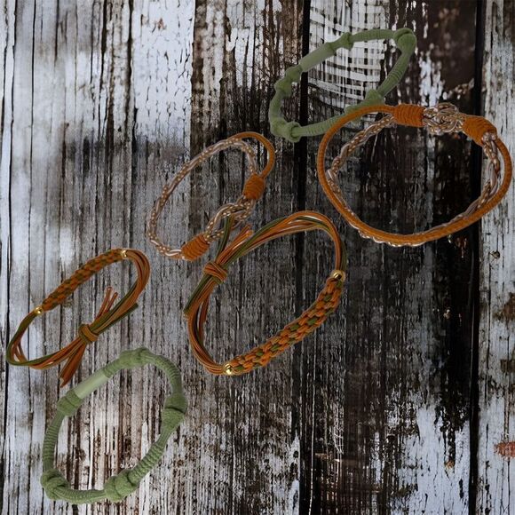 NWT Wool + Pepper Co. Stackable Hair Tie Bracelets (6 bracelet set) - Picture 4 of 4